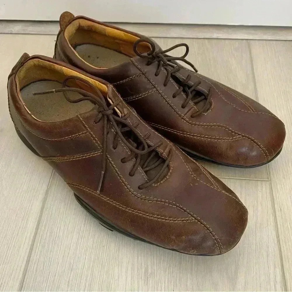 Timberland Paladian Brown Leather Sneakers 8 - Picture 1 of 9